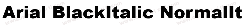 Arial BlackItalic NormalItalic 黑斜体字体转换